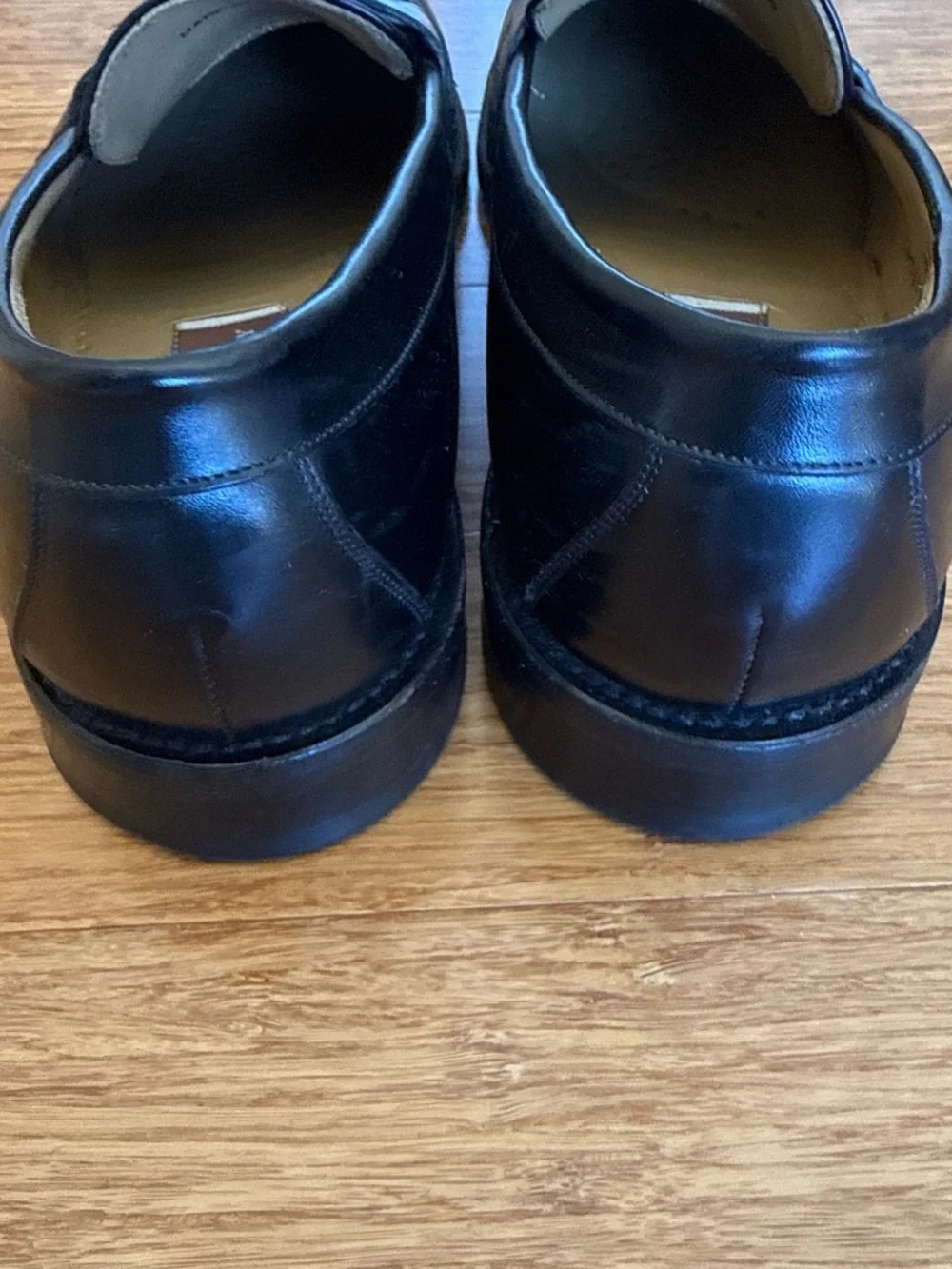 Johnston & Murphy Men’s Black Leather Penny Loafers size 12 men’s